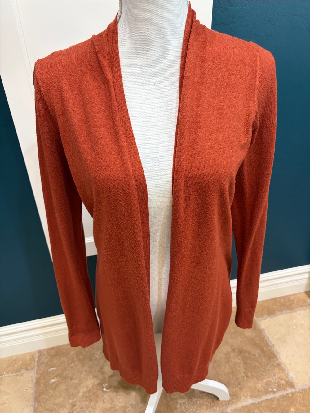 Cyrus shawl collar open front long sleeve cardigan